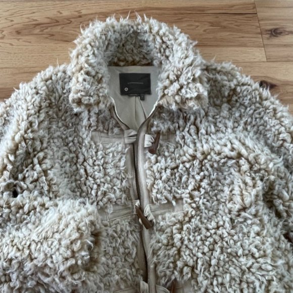 Anthropologie Brenna Faux Fur Coat M - Picture 8 of 12